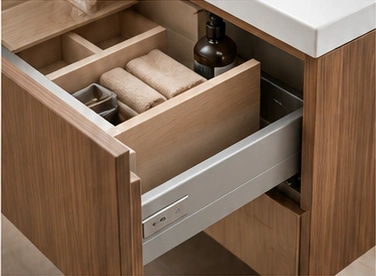 Drawer construction and cabinet hardware