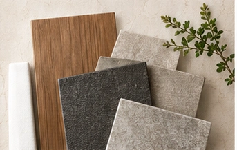 Cabinet material and finish samples