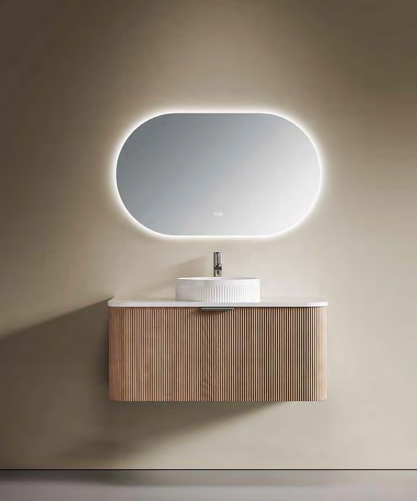 GOGO 6139 Woodgrain Floating Vanity