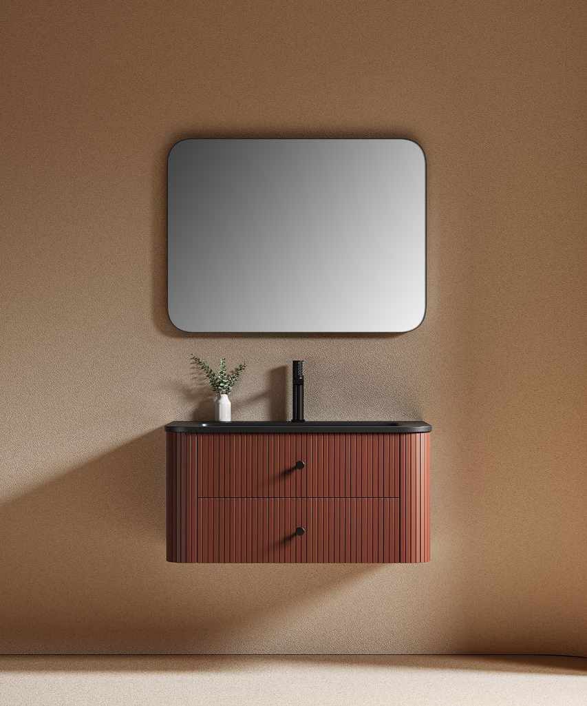 GOGO 6140 Terracotta Drawer Vanity