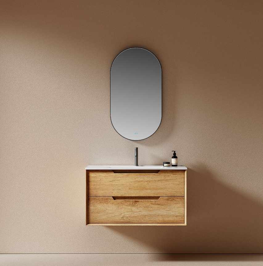 GOGO 6144 Natural Wood Drawer Vanity