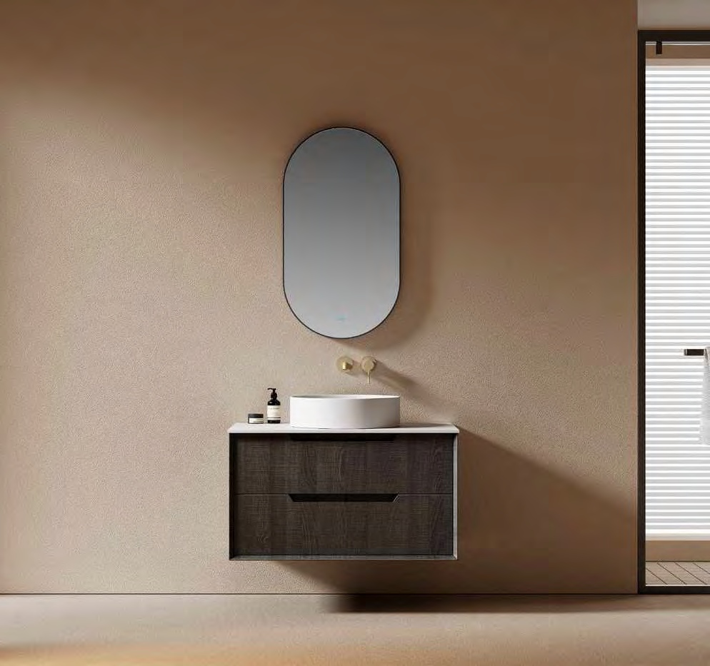 GOGO 6145 Charcoal Vanity with Vessel Basin