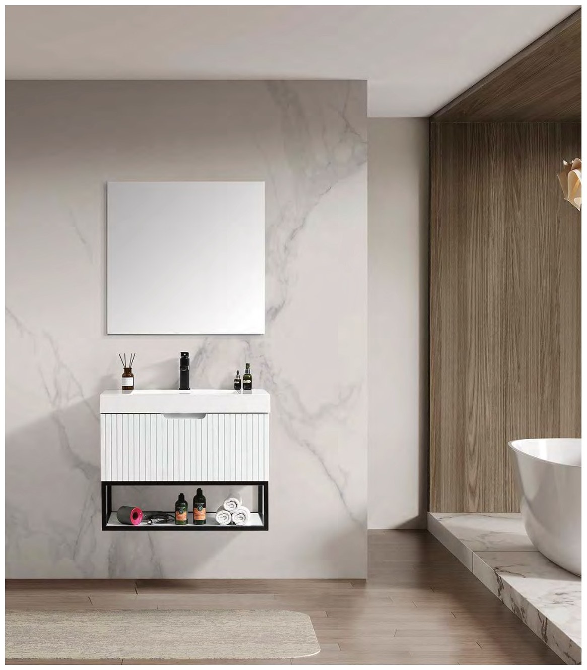 GOGO 6226 Classic Single-Basin Wall-Mounted Vanity