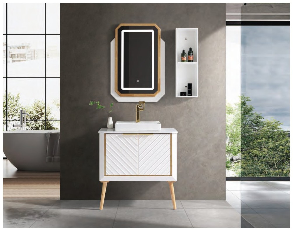 GOGO 6378 freestanding bathroom vanity with floor-standing legs